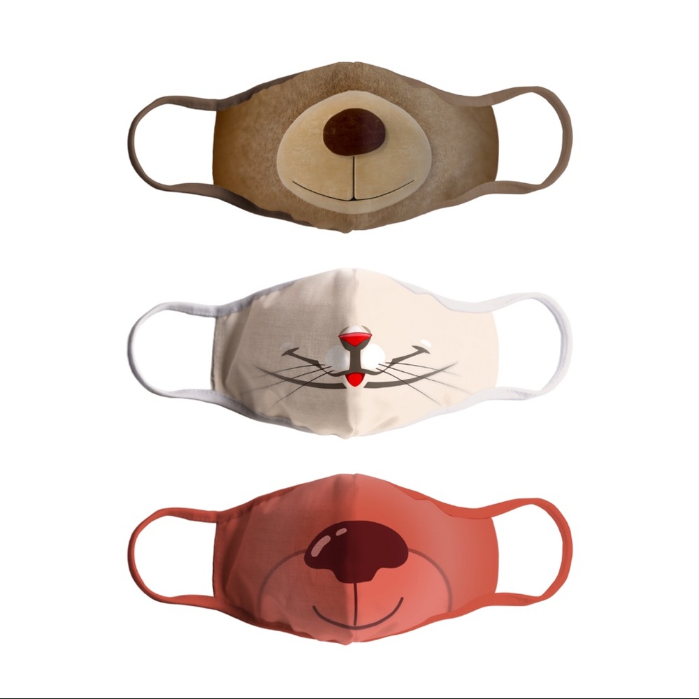 3 pack soft stretch children’s filter face masks